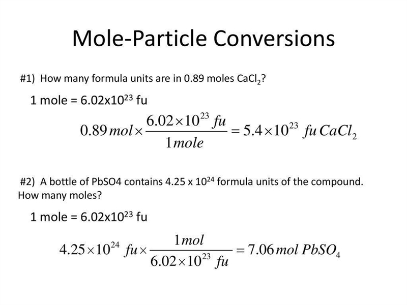 How do I Determine the number of moles in 3.51 x 1023 formula units of CaCl2.-example-1