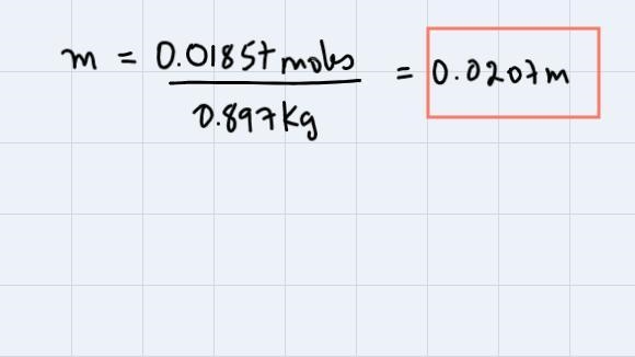 The concentration of KBr in a solution prepared by dissolving 2.21g of KBr in 897g-example-3