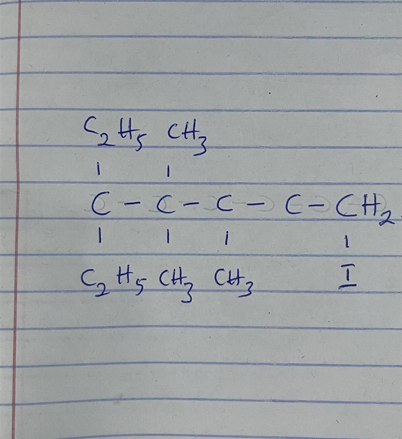 Draw an organic molecule with the main chain being a "heptane" and containing-example-1