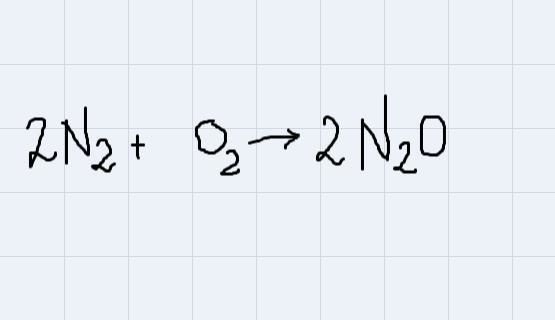 if 14.9 g of N2 react with 18.8 g of oxygen how many grams of N2O are produced which-example-1