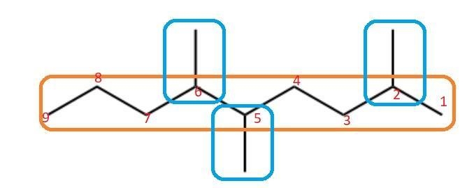 For this question I got the name as: 2,5,6-trimethyl nonane I just wanted to know-example-3