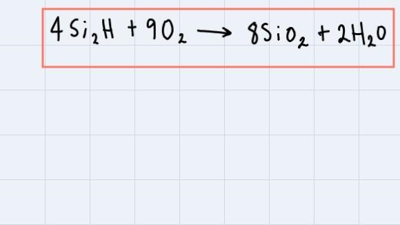 Balance the following chemical equation (if necessary):Si₂H(s) + O₂(g) → SiO₂(g) + H-example-3