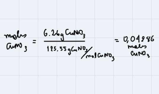 Question 2 of 5>If 6.26 g of CuNO, is dissolved in water to make a 0.820 M solution-example-2