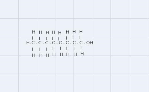 2.(a) Draw the structural formula of octan-1-ol (C8H17OH). (b)What class of organic-example-1