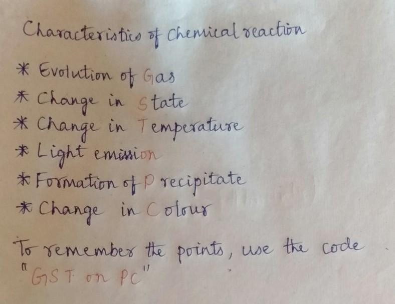 What are the characteristics of chemical reaction?​-example-1