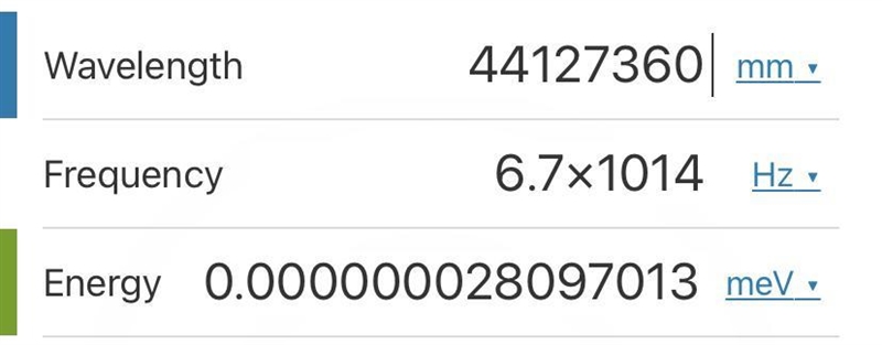 What is the photon energy of a wave with a frequency of 6.7 x 1014 Hz?-example-1