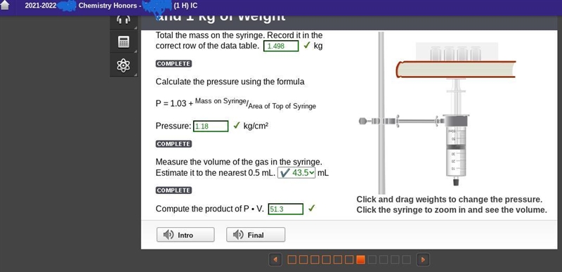 Step 6: Measure Pressure and Volume with the Book and 1 kg of Weight?-example-1