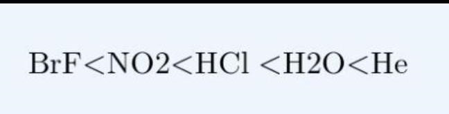 List the following gases in order of increasing average molecular velocity-example-1