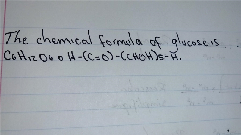 I don't know how to write the chemical form of glucose. Can you guys help me?-example-1