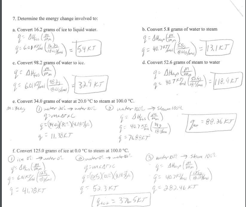 Determine the energy change involved to: a. Convert 16.2 grams of ice to liquid water-example-1