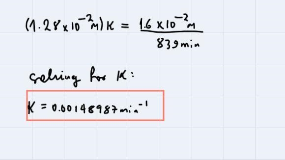 The decomposition of hydrogen peroxide in dilute sodium hydroxide at 20 °C is first-example-3