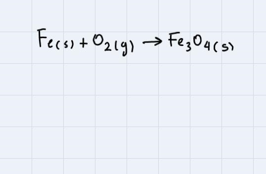 Fe(s) + O2(g) --> Fe3O4(s)When 13.54 g of O2 is mixed with 12.21 g of Fe, which-example-1