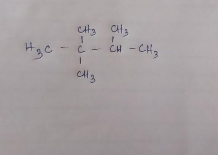 Give the IUPAC name of 2,2,3-trimethyl butane and draw it's corrosponding structure-example-1