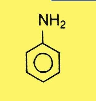 Select the structure that corresponds to the molecule name: aniline B. A. -NH₂ C. both-example-1