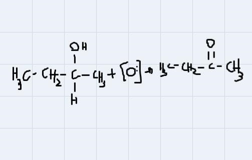 Write an equation to describe the formation of butanone by oxidation of an alcohol-example-1