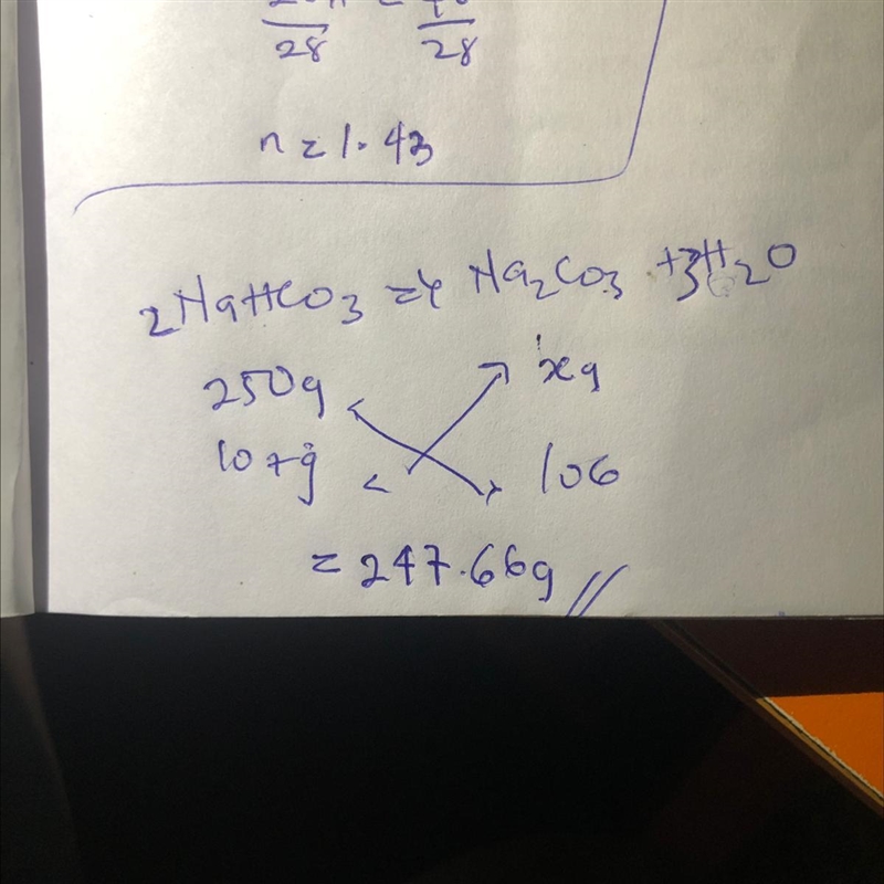 how many grams of Na2co3 will be produced from the thermal decomposition of 250.0 g-example-1