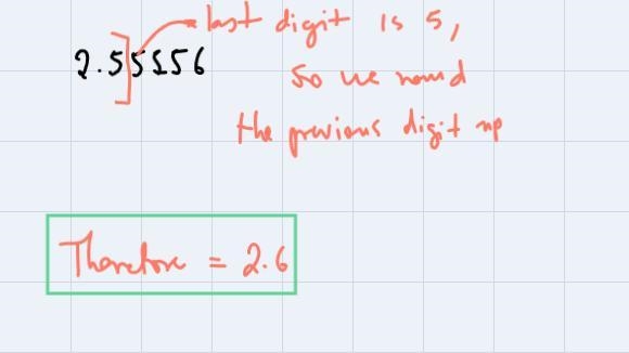 Change 2 5/9 to a decimal using a calculator. Express the answer in:a. 3 decimal placesb-example-4