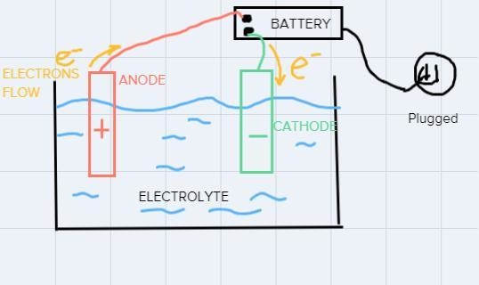 Create a diagram of your electroplating apparatus (an electrolytic cell). Then submit-example-1