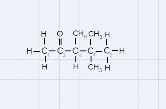 Select the structure that corresponds to themolecule name:3,4,4-trimethyl-2-pentanoneB-example-2