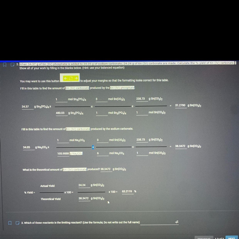 Need help with chemistry #3Atomic Masses: C-12.0, Na-23.0, O-16.0, P-31.0, Sn-119-example-1