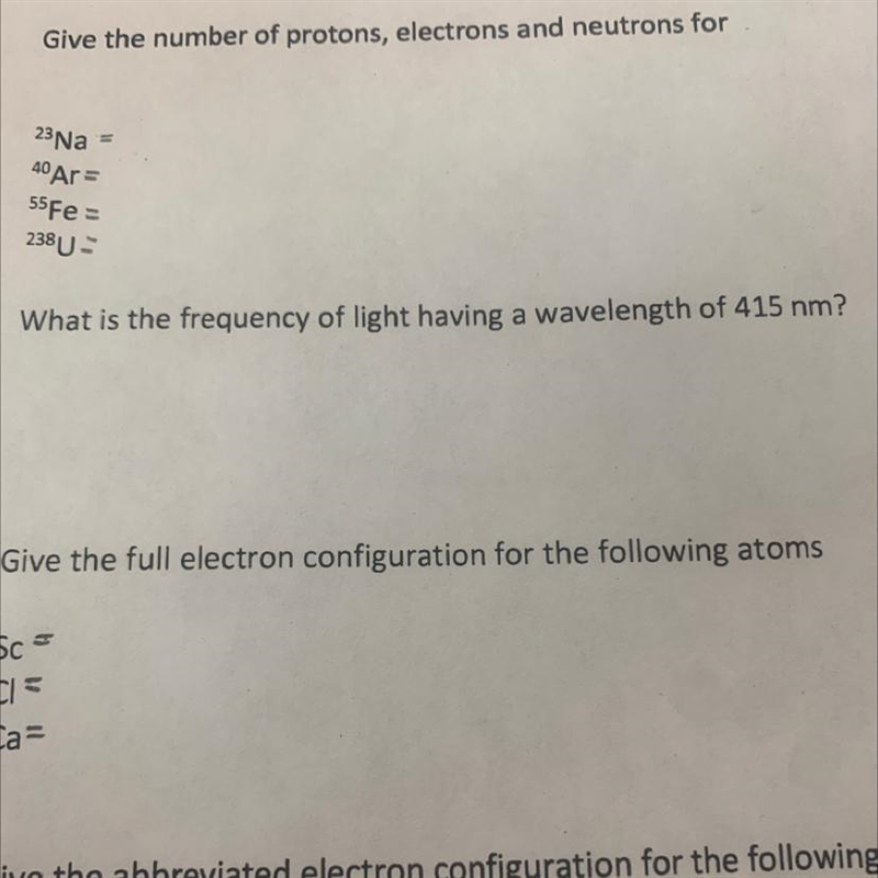 What is the frequency of light having a wavelength of 415nm?-example-1