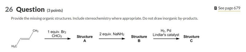 Provide the missing organic structures. Include stereochemistry where appropriate-example-1