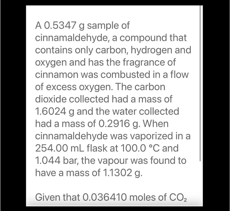 Given that 0.036410 moles of CO2 are produced, what mass of carbon (C), in grams, were-example-1