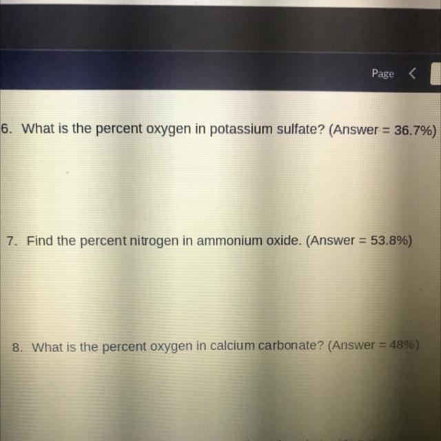 Find the percent nitrogen in ammonium oxide.(Answer = 53.8%)-example-1