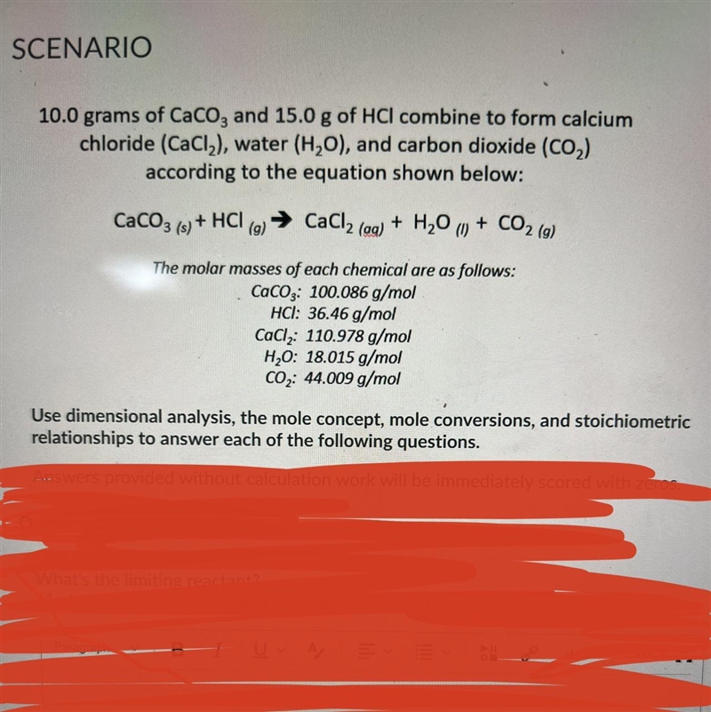 What’s the maximum mass of calcium chloride that can form? Not a timed or graded assignment-example-1