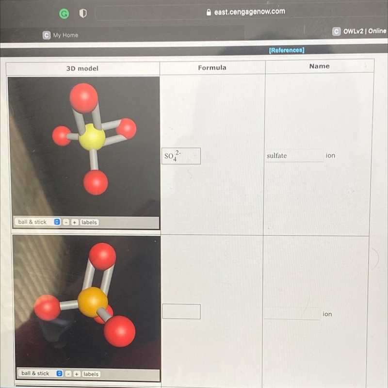 The 3D models in the following table represent ions that have their usual charge. Give-example-1