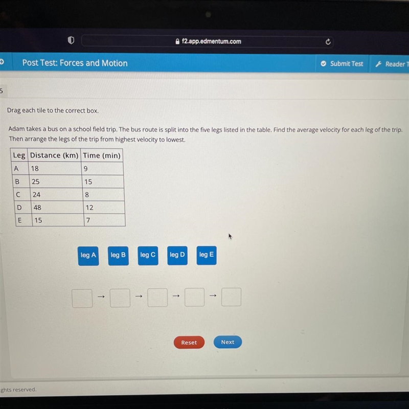 Drag each tile to the correct box. Adam takes a bus on a school field trip. The bus-example-1