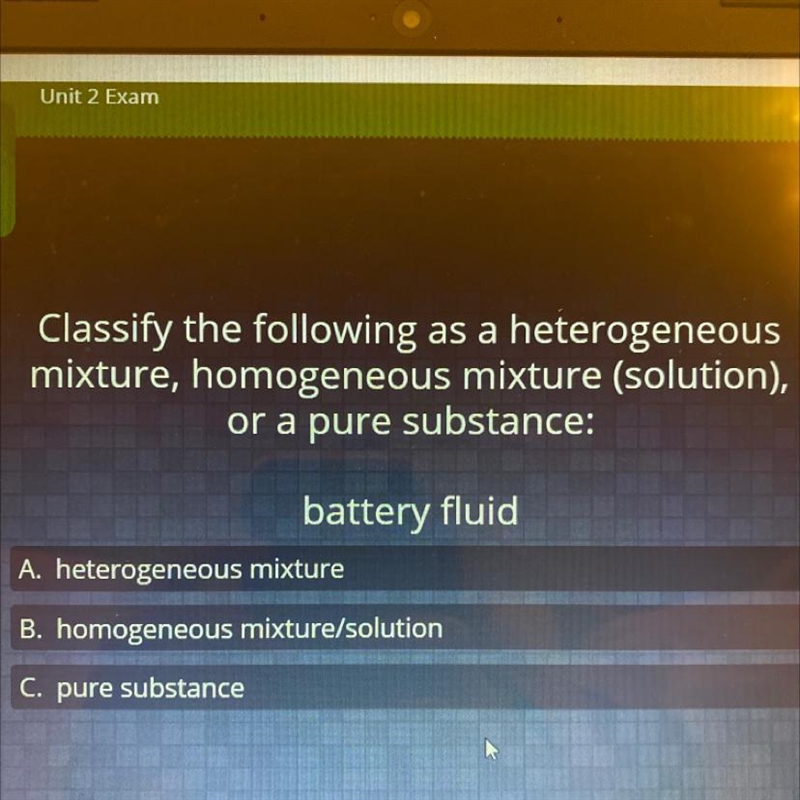 Classify the following as a heterogeneous mixture, homogeneous mixture (solution), or-example-1