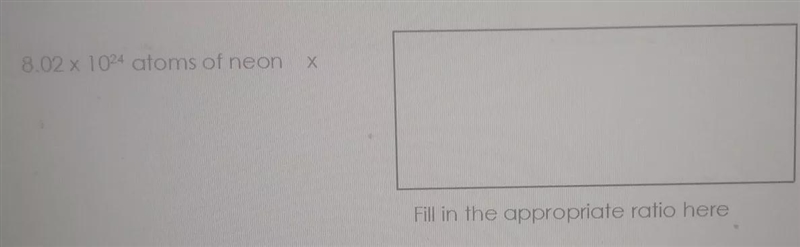 If we had 8.02 x 10²⁴ atoms of neon, how many moles would this be?-example-1