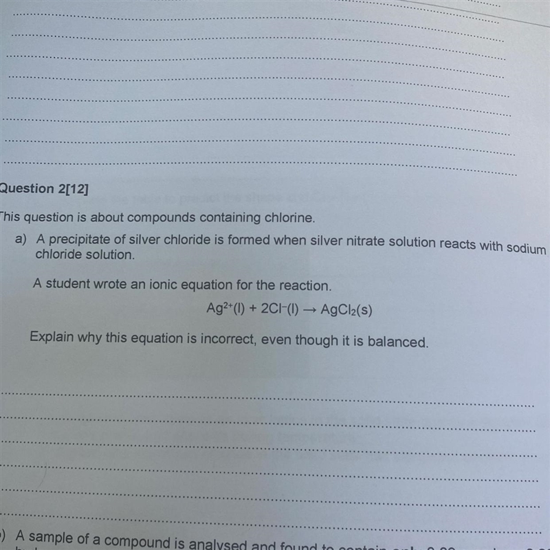 Explain why the equation is incorrect, even though it’s balanced.-example-1