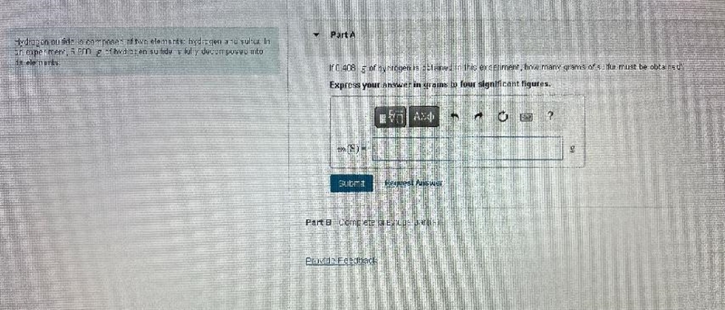 Part AIf 0.408 g of hydrogen is obtained in this experiment, how many grams of sulfur-example-1