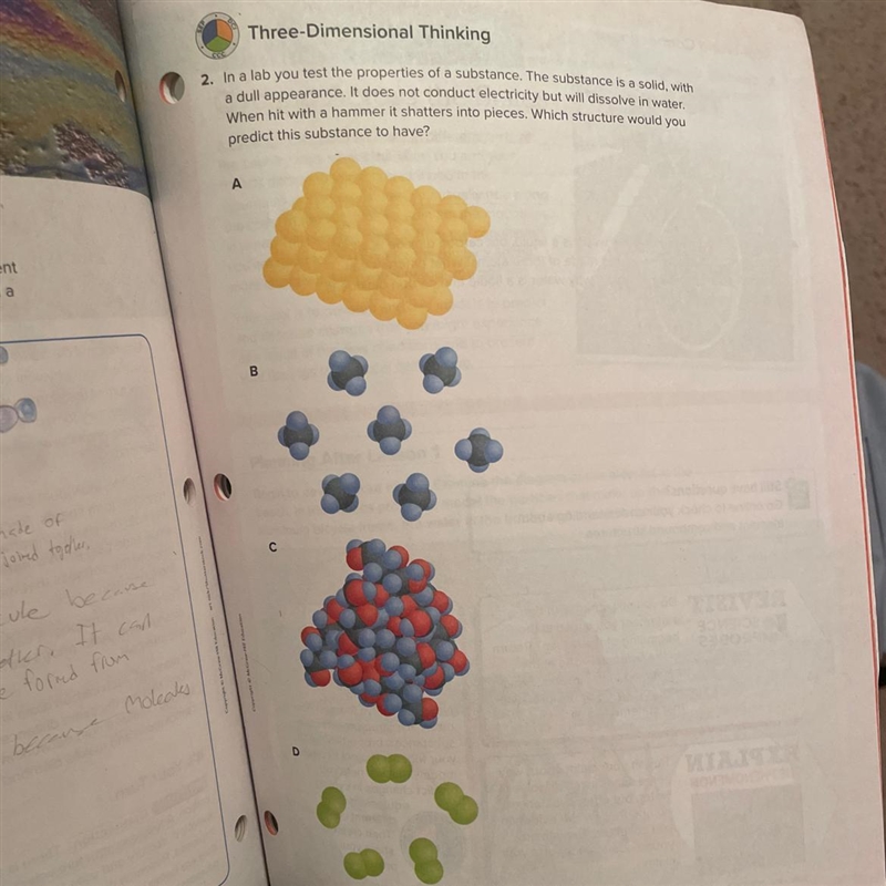 In a lab you test the properties of a substance. The substance is a solid, with a-example-1