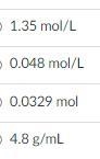 What is the molarity of 1.20 g of HCl in 25.0 mL of water?-example-1