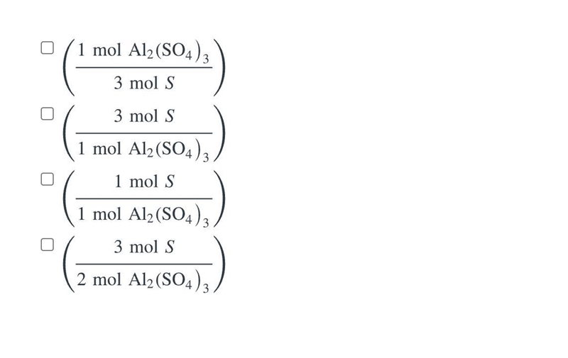 Aluminum sulfate, Al2(SO4)3, is a compound used in sewage treatment plants.a) Select-example-2