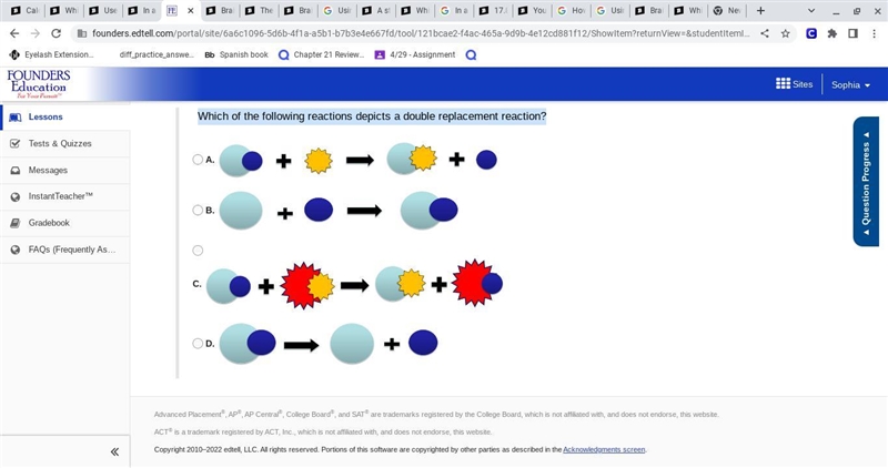 Which of the following reactions depicts a double replacement reaction?-example-1