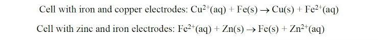 State evidence from the balanced equation for the cell with iron and copper electrodes-example-1