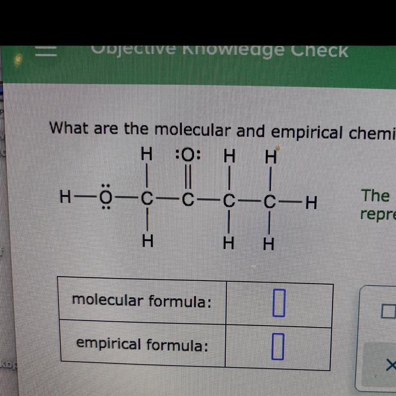 What are the molecular an empirical chemical formula of a compound made up of these-example-1