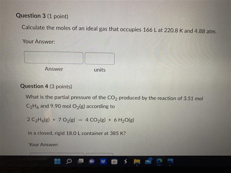 Please help me calculate the moles of an ideal gas that occupies 166 L at 220.8K and-example-1