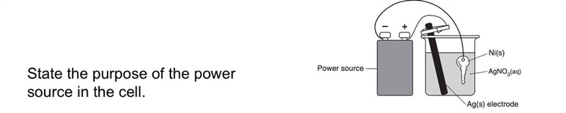 State the purpose of the power source in the cell-example-1