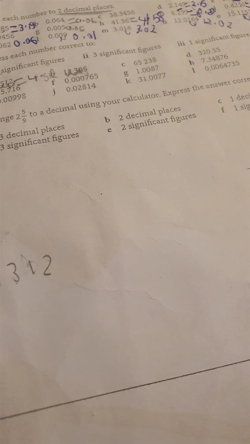 Change 2 5/9 to a decimal using a calculator. Express the answer in:a. 3 decimal placesb-example-1