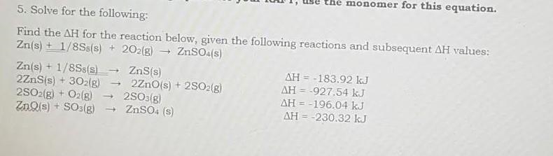 Can someone please help me here !! this deals with hess's law. please help me !! ​-example-1