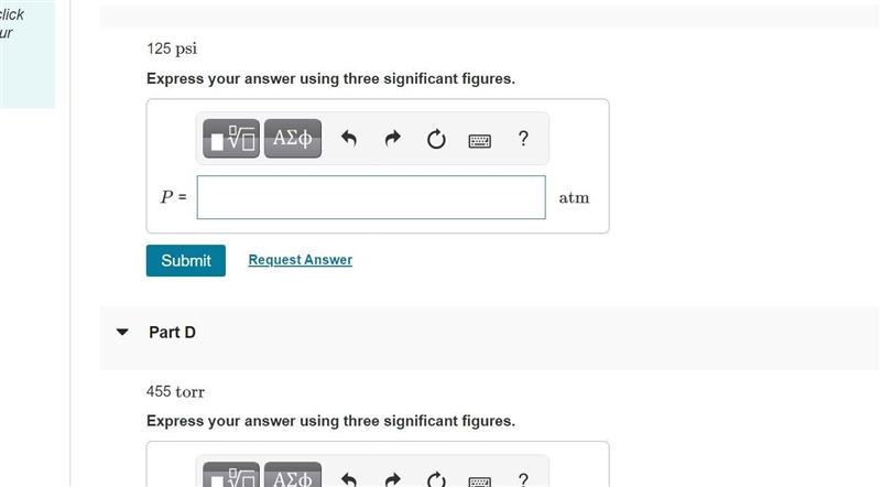 125 psiExpress your answer using three significant figures.455 torrExpress your answer-example-1