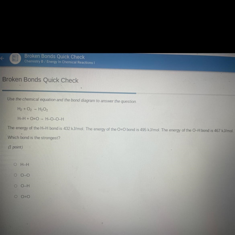 Use the chemical equation and the bond diagram to answer the question.-example-1