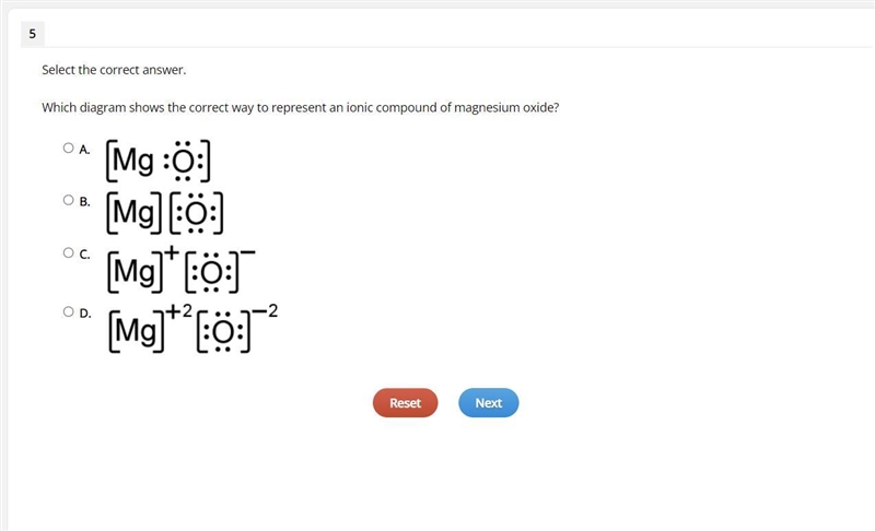 Which diagram shows the correct way to represent an ionic compound of magnesium oxide-example-1