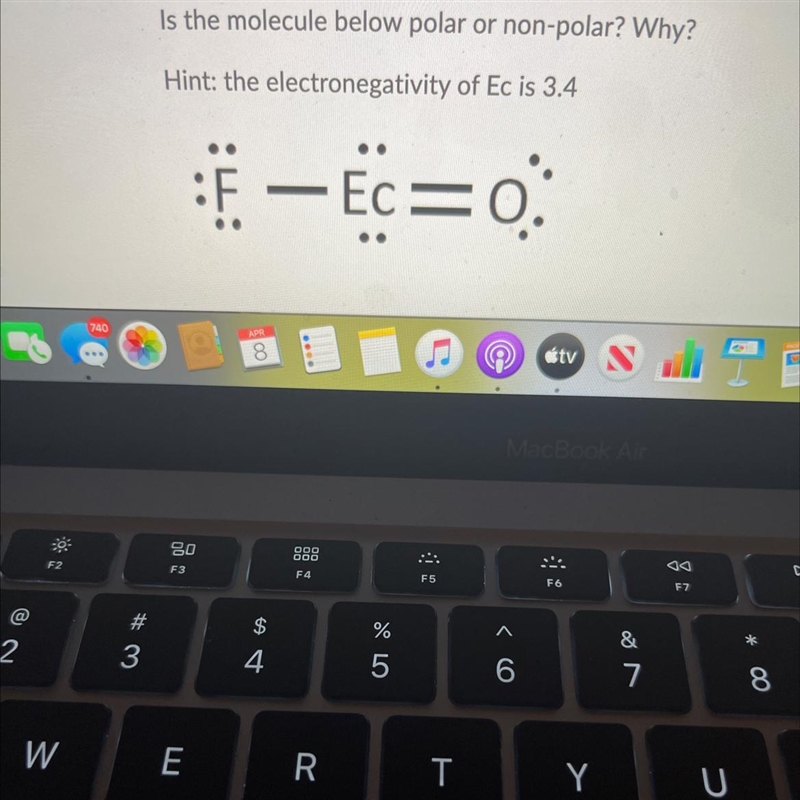 And is it asymmetrical or symmetrical with a polar bond or not-example-1