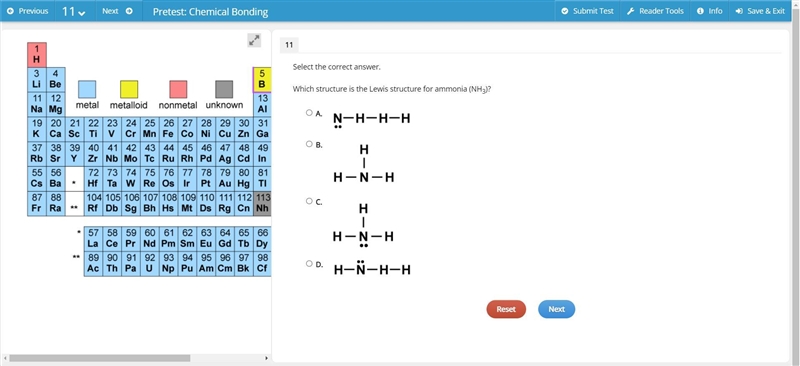 Which structure is the Lewis structure for ammonia (NH3)?-example-1